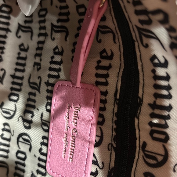 Juicy Couture Pink Checkered Shoulder Bag with Gold Accents With Matching Wallet - Picture 4 of 6